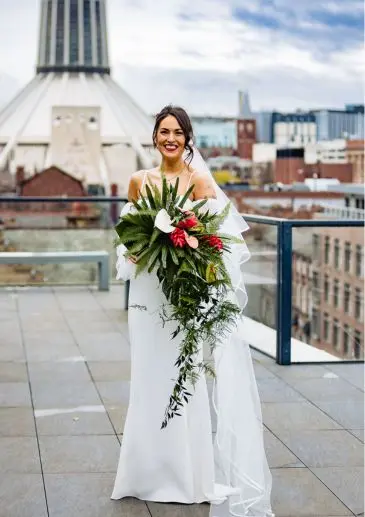 wedding bouquet ideas trailing flowers. RAW photography